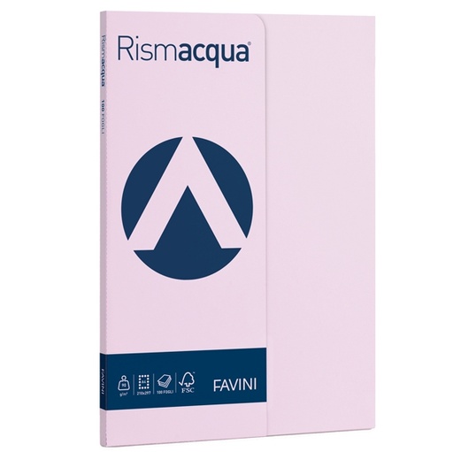 [D50588] Carta RISMACQUA SMALL A4 90gr 100fg lilla 06 FAVINI