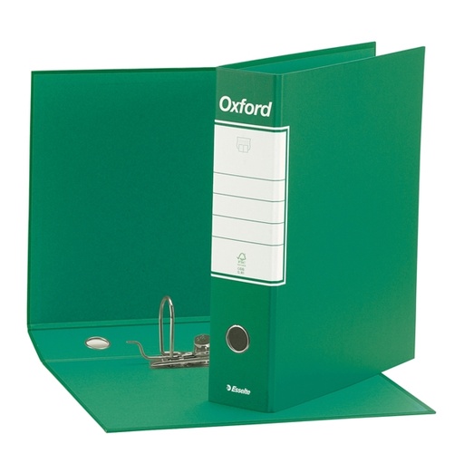 [D50928] Registratore OXFORD G83 verde dorso 8cm f.to commerciale ESSELTE
