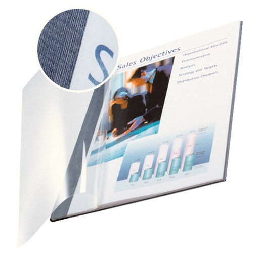 [D51055] SCATOLA 10 COPERTINE IMPRESSBIND 7MM BLU FLESSIBILE
