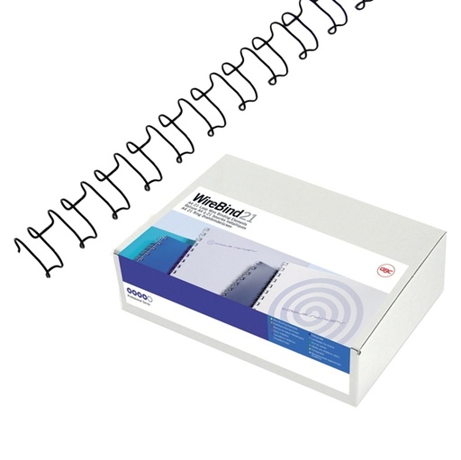 [D51115] Scatola 100 dorsi spirale metallo IBIWIRE 14mm argento 21 anelli