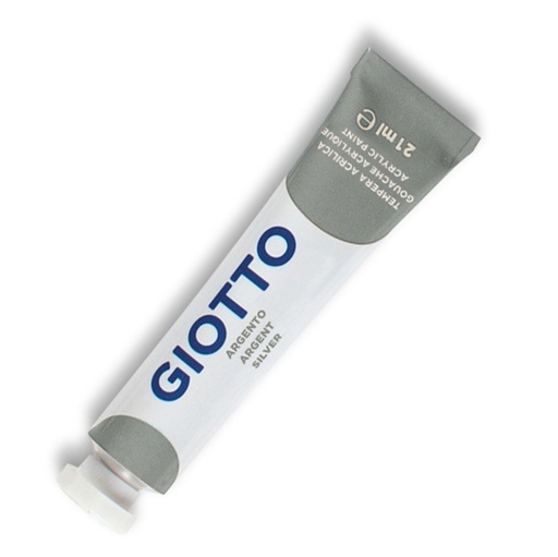 [D51273] TEMPERA ACRILICA GIOTTO TUBO 21ML ARGENTO