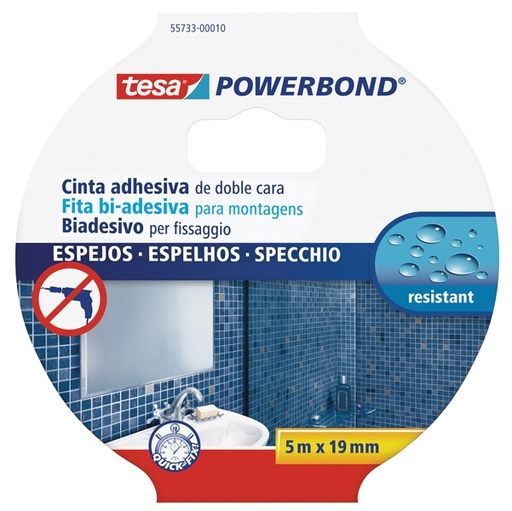 [D51419] NASTRO BIADESIVO 5MTX19MM PER SPECCHI