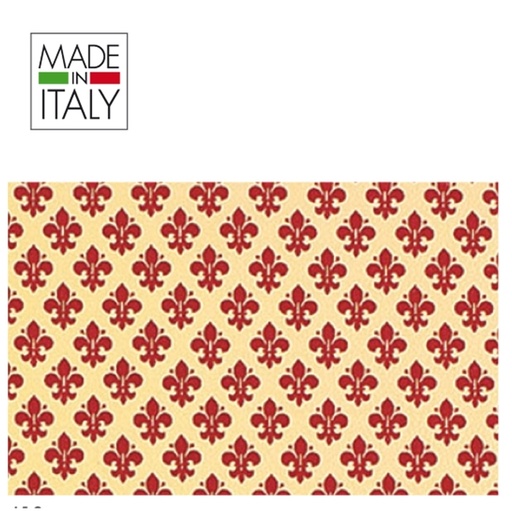 [D51467] ROTOLO CARTARIVESTO 49X300CM GIGLIO ROSSO ADESIVO REXTACO