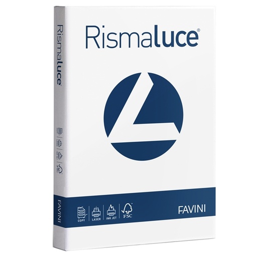 [D51604] CARTA RISMALUCE 240GR A4 100FG BIANCA FAVINI