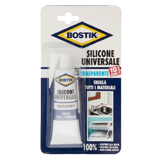 [D53121] SILICONE UNIVERSALE TRASPARENTE 60ML BOSTIK
