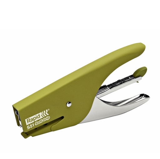 [D53152] Cucitrice a pinza RAPID S51 SOFT GRIP verde