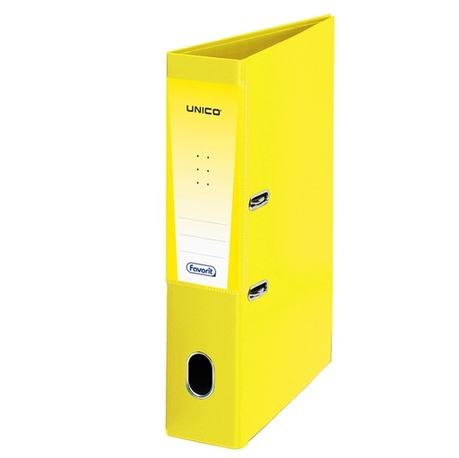 [D53460] Registratore Unico Rado s/custodia giallo dorso 8cm f.to protocollo Favorit