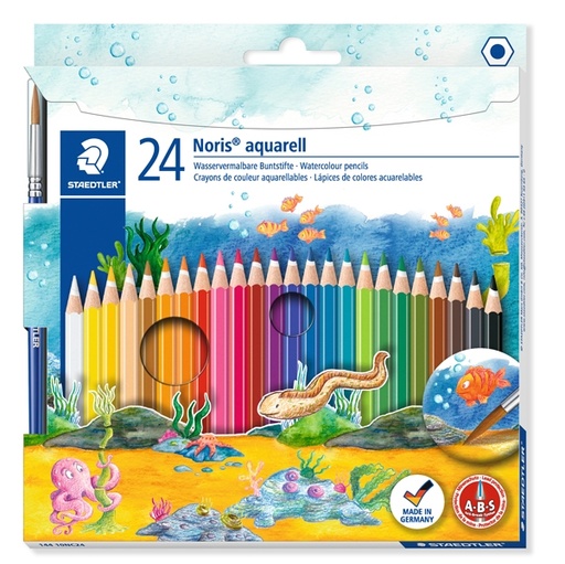 [D53727] ASTUCCIO 24 MATITE COLORATE 144 AQUARELL NORIS CLUB STAEDTLER