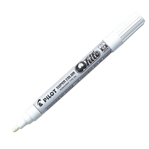 [D53784] Marcatore SUPER COLOR punta media vernice white PILOT