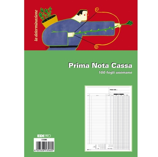 [D54993] BLOCCO PRIMA NOTA CASSA 31x21cm 100FG USO MANO E5356