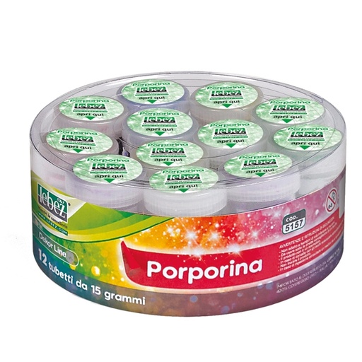[D56373] ASSORTIMENTO 12 TUBETTI PORPORINA 15gr ASSORTITI LEBEZ