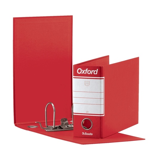 [D56491] Registratore OXFORD G81 rosso dorso 8cm f.to memorandum ESSELTE