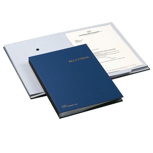 [D56601] LIBRO FIRMA 18 PAGINE 24X34CM BLU 618-A FRASCHINI