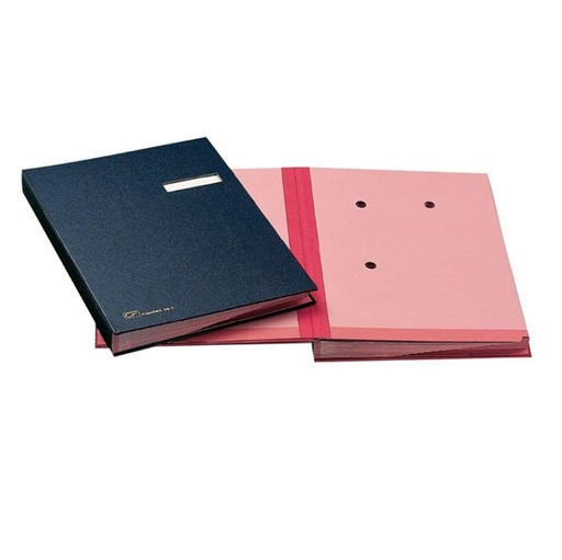 [D56603] LIBRO FIRMA C/PORTAETICHETTA 18 PAGINE 24X34CM BLU 618-D FRASCHINI