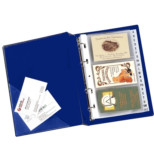 [D56675] PORTABIGLIETTI DA VISITA MINIVISITA MC 17 BLU 15X20,5CM SEIROTA