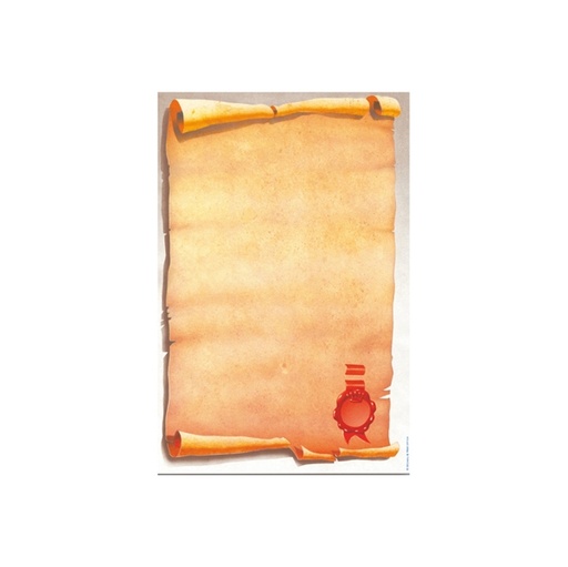[D57198] CARTA CON STAMPA "PERGAMENA" A4 80GR 25FG DECADRY