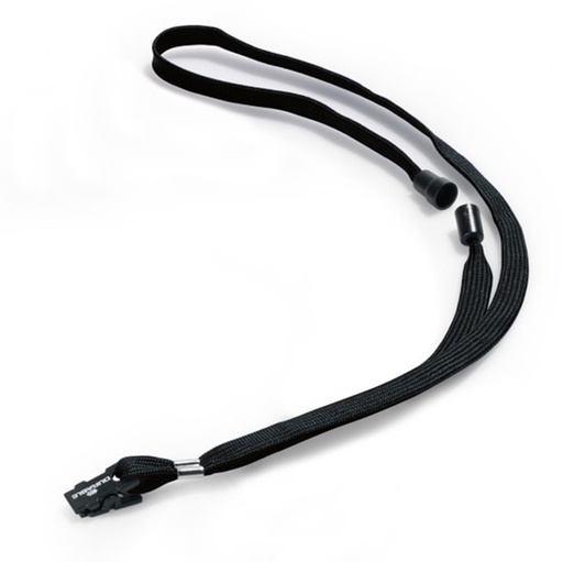 [D57359] 10 CORDONCINO PORTABADGE IN TESSUTO 440X10MM NERO DURABLE