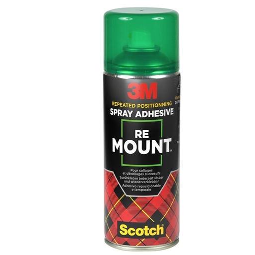 [D57795] ADESIVO SPRAY 3M RE-MOUNT RIMOVIBILE - TRASPARENTE 400ML