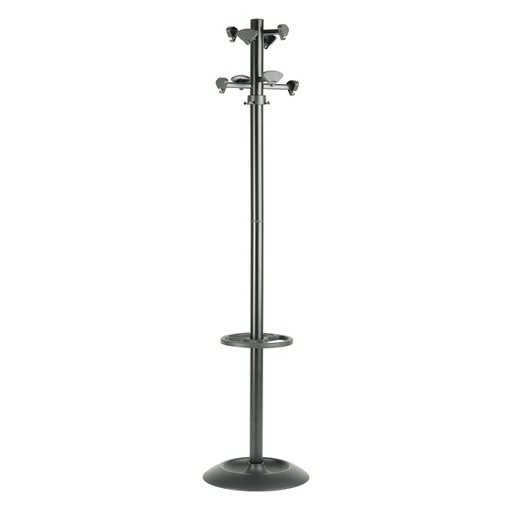 [D58095] APPENDIABITI INCAS 175CM A 8 POSTI C/PORTAOMBRELLI NERO