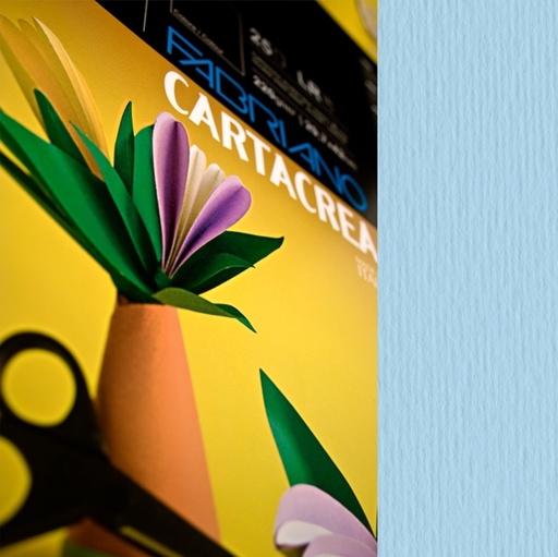 [D59686] Blister 10fg cartoncino 35x50cm 220gr celeste Cartacrea Fabriano
