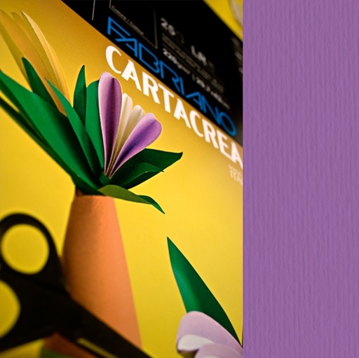 [D59691] Blister 10fg cartoncino 35x50cm 220gr viola Cartacrea Fabriano