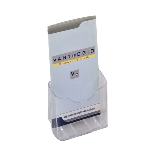 [D60947] PORTADEPLIANT DA BANCO 1/3-A4 1TASCA 12X20X9CM TECNOSTYL