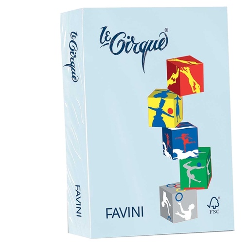 [D61522] Carta LECIRQUE A3 80gr 500fg celeste pastello 101 FAVINI