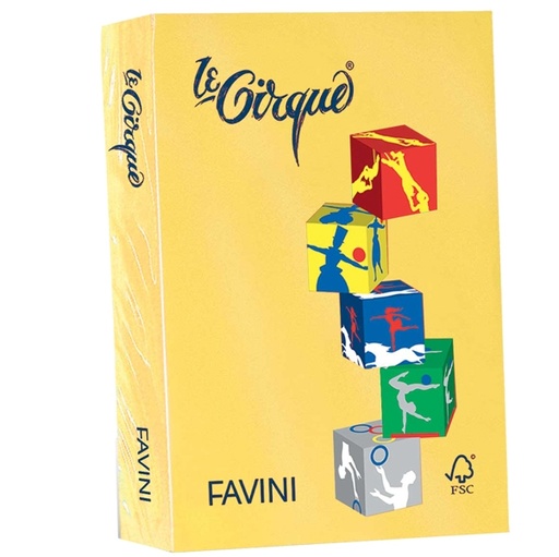 [D61526] Carta LECIRQUE A3 80gr 500fg giallo sole 202 FAVINI