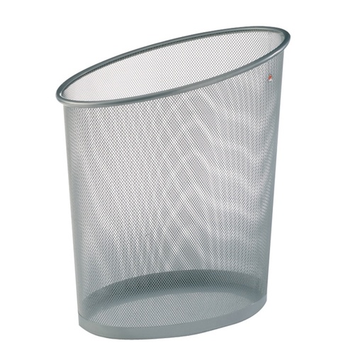 [D61920] Cestino gettacarte 18lt MESH in rete metallica argento ALBA