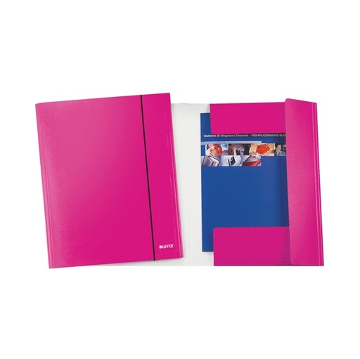 [D62138] CARTELLINA C/ELASTICO WOW FUCSIA METAL 25X35CM