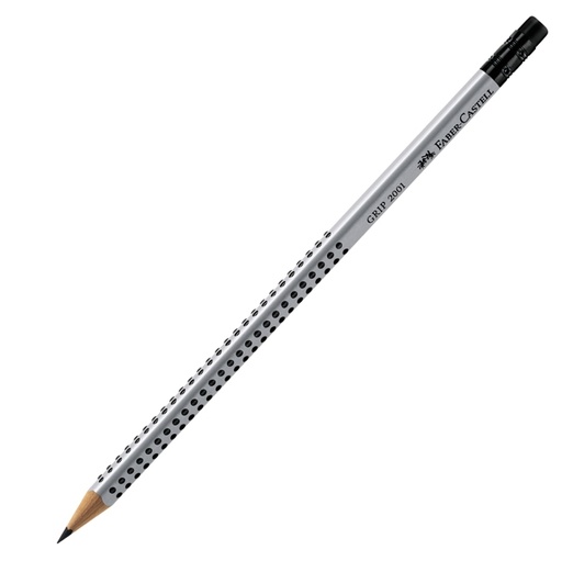 [D64236] MATITA GRAFITE GRIP 2001 HB TRIANGOLARE C/GOMMINO FABER CASTELL