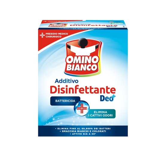 [D64304] ADDITIVO DISINFETTANTE DEO+ 450GR PER TESSUTI OMINO BIANCO