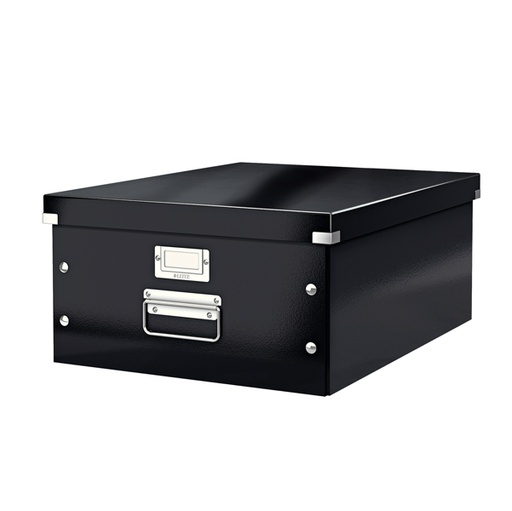 [D64480] SCATOLA ARCHIVIO GRANDE CLICKSTORE NERO METAL