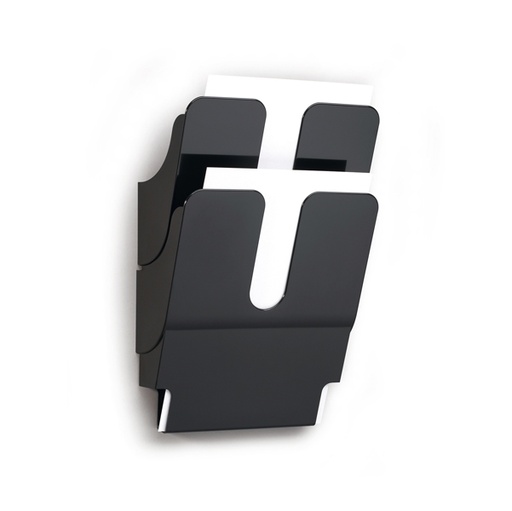 [D65236] DISPLAY DA MURO CON 2 TASCHE A4 NERO FLEXIPLUS DURABLE