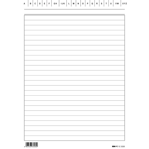 [D65349] 100 SCHEDE RIGATE 21X15CM VERTICALE E3326BL EDIPRO