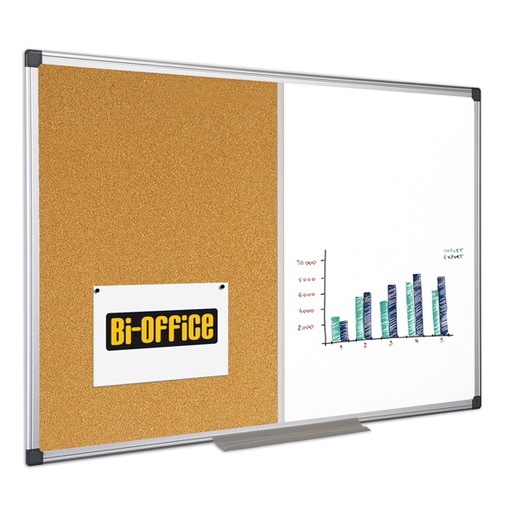 [D67800] LAVAGNA COMBINATA BIANCA/SUGHERO 90x120CM Bi-Office