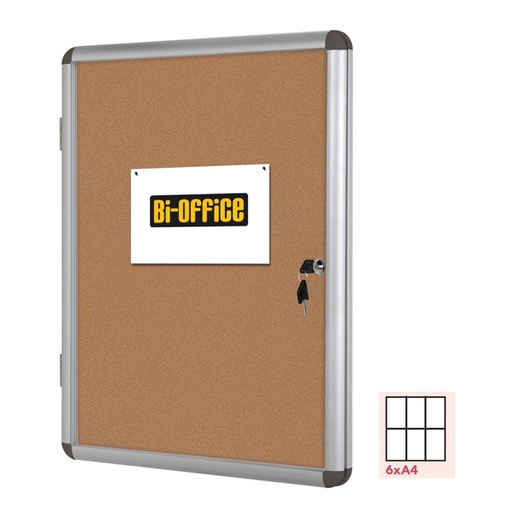 [D67808] BACHECA PER INTERNI FONDO SUGHERO 6XA4 ORIZZONTALE Bi-Office