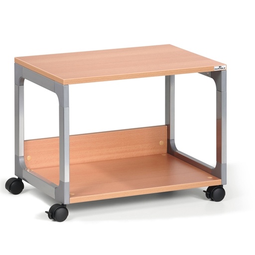 [D68258] MOBILE/CARRELLO MULTIFUNZIONE SYSTEM 48 ARGENTO/FAGGIO