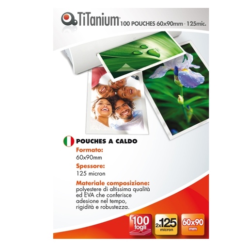 [D68548] 100 POUCHES 60x90mm 125my BUSINESS CARD TiTanium