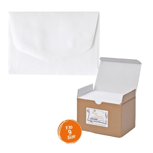 [D68903] SCATOLA 100 buste BIANCHE f.to 9 90x140mm BRISTOL SADOCH