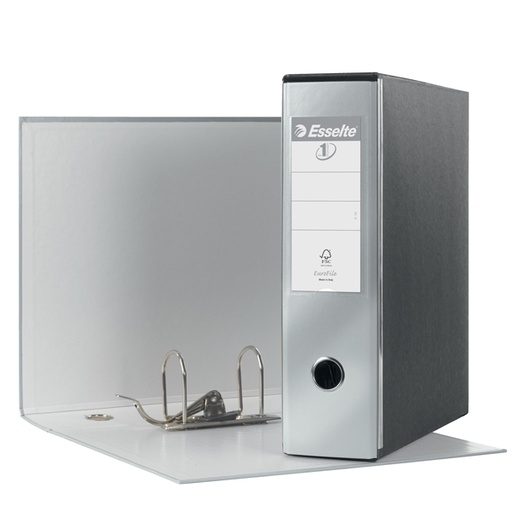 [D68915] Registratore EUROFILE G53 grigio metal dorso 8cm f.to commerciale ESSELTE