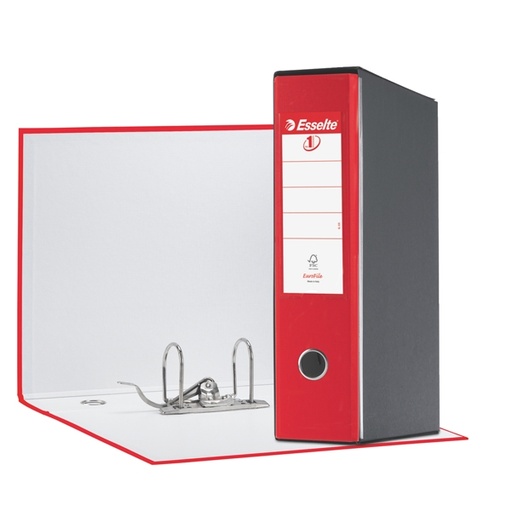[D68917] Registratore EUROFILE G55 rosso vivida dorso 8cm f.to protocollo ESSELTE