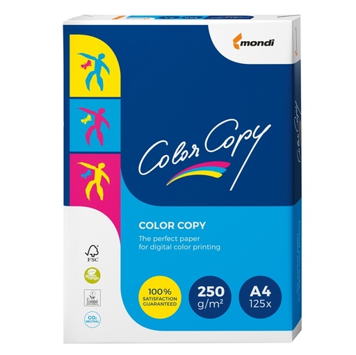[D70079] CARTA BIANCA COLOR COPY A4 210x297mm 250gr 125fg MONDI