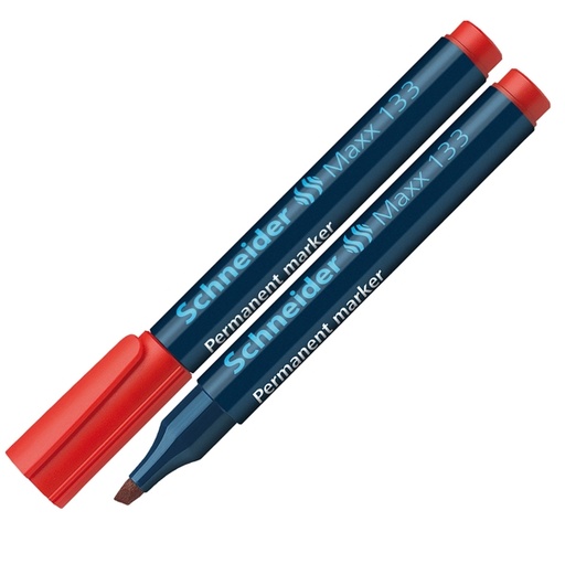 [D70847] Marcatore MAXX 133 permanente punta scalpello rosso SCHNEIDER