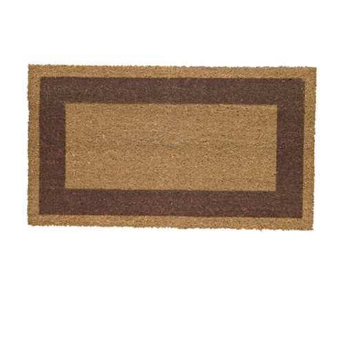 [D71232] ZERBINO COCCO C/FONDO IN VINILE 60X100CM MARRONE VELCOC