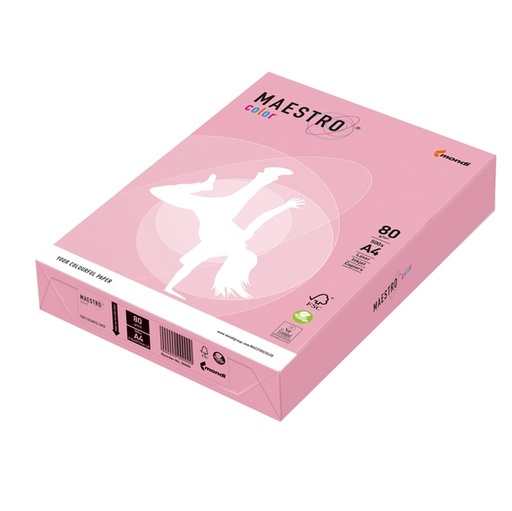 [D71495] CARTA MAESTRO COLOR A4 210x297mm 80gr 500fg ROSA TENUE OPI74 MONDI