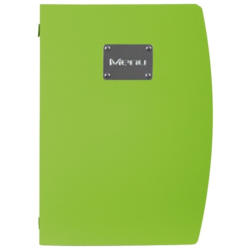 [D71611] PORTA MENU' A4-24x34cm VERDE RIO con 1 INSERTO DOPPIO