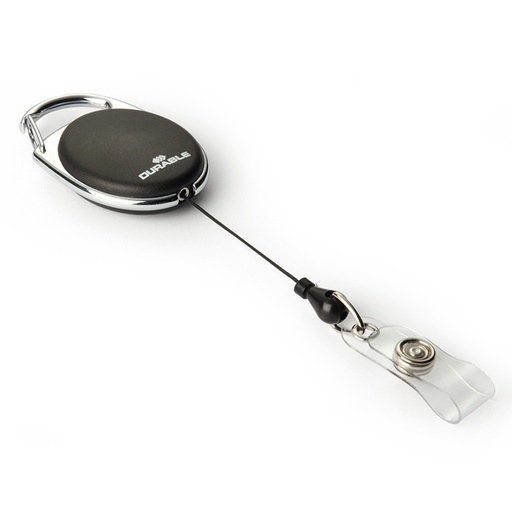 [D71689] 10 Chiocciole YO-YO Style Nero con filo retrattile x portabadge Durable