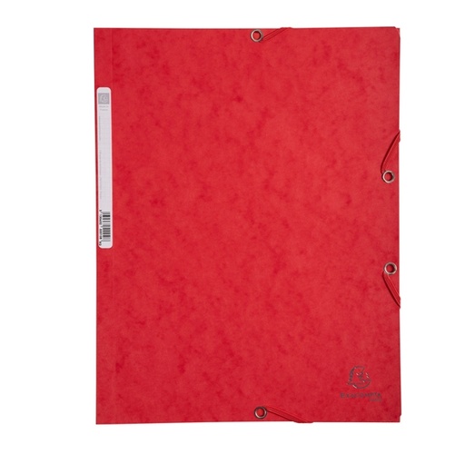 [D71862] CARTELLA CON ELASTICO 24x32CM ROSSO CARTONCINO LUSTRE' 425gr